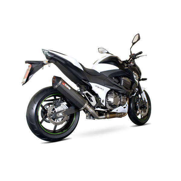 Scorpion Exhaust Kawasaki Z800 2013 - 2016 Serket Parallel Slip-on Carbon Fibre Sleeve